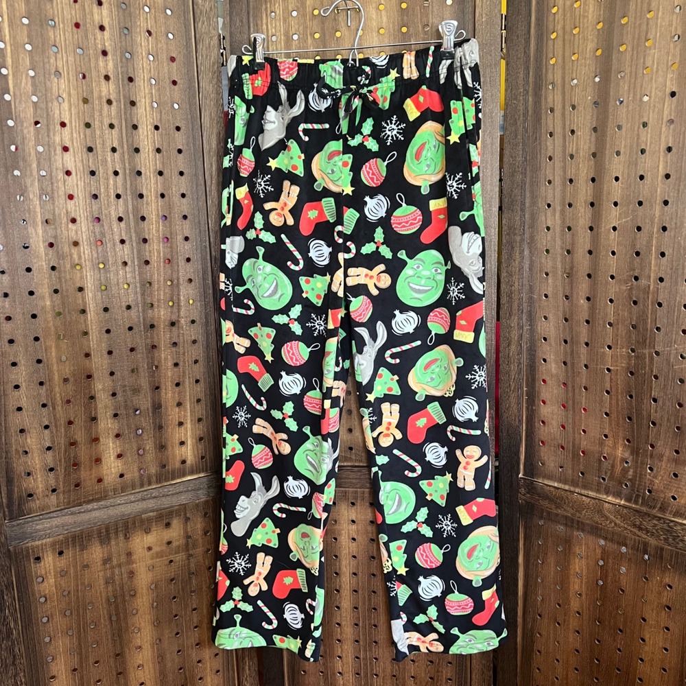 Shrek Christmas Print Pajama Pants Size Small